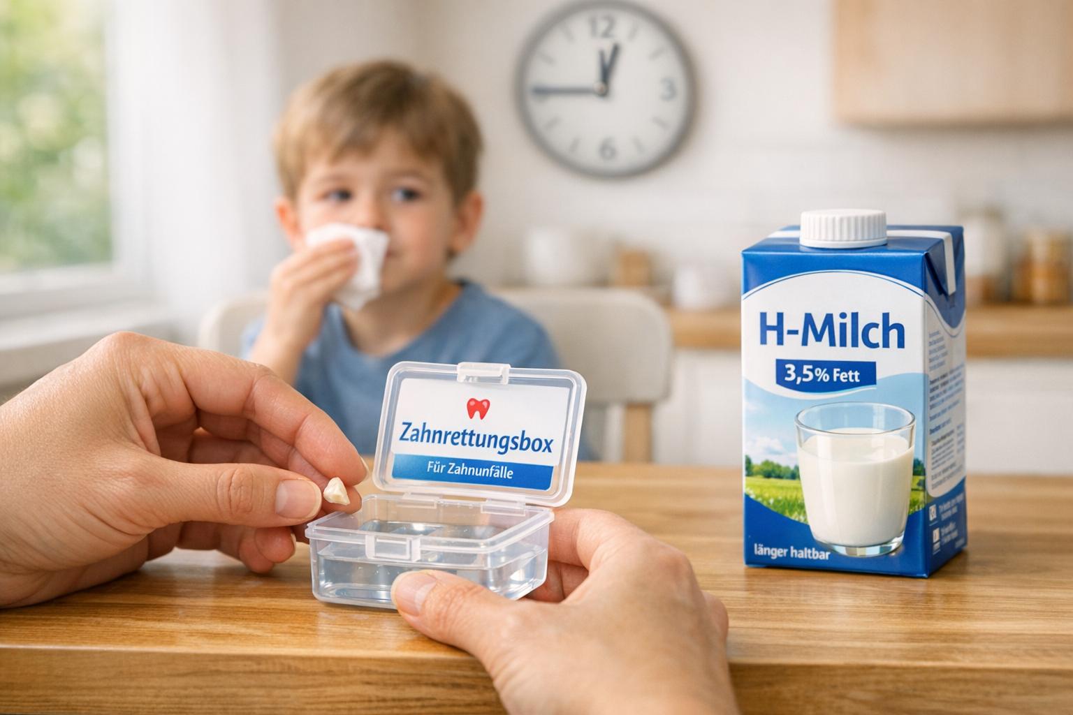 Zahnunfall: abgebrochener Schneidezahn bei Kindern (Erste Hilfe)